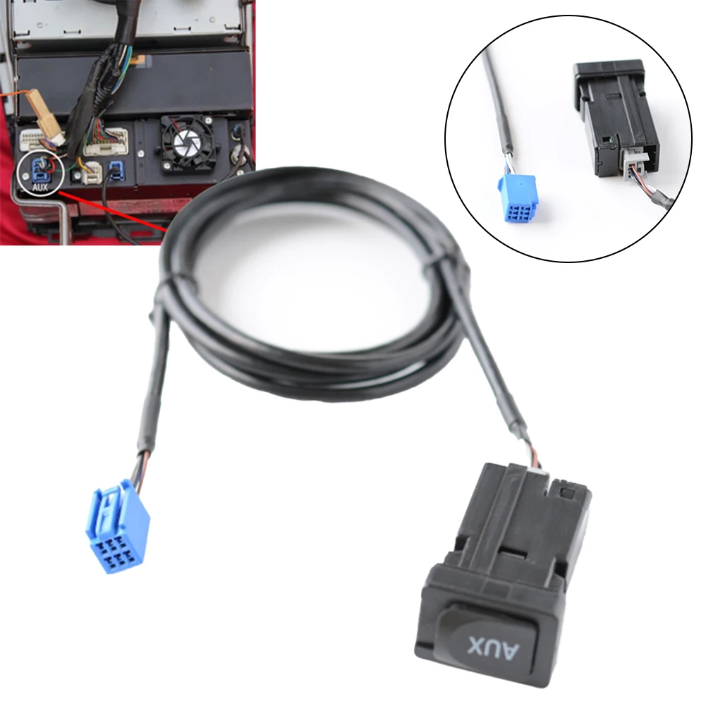 Black Audio Socket Aux Adaptor Cable Audio Car AUX Socket OEM Number 86190-53010 Practical And Reliable Black Audio