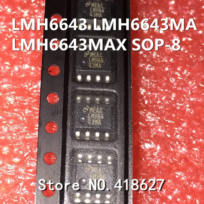 20PCS/LOT NEW LMH6643 LMH6643MA LMH6643MAX SOP-8 Voltage Feedback Dual Operational Amplifier