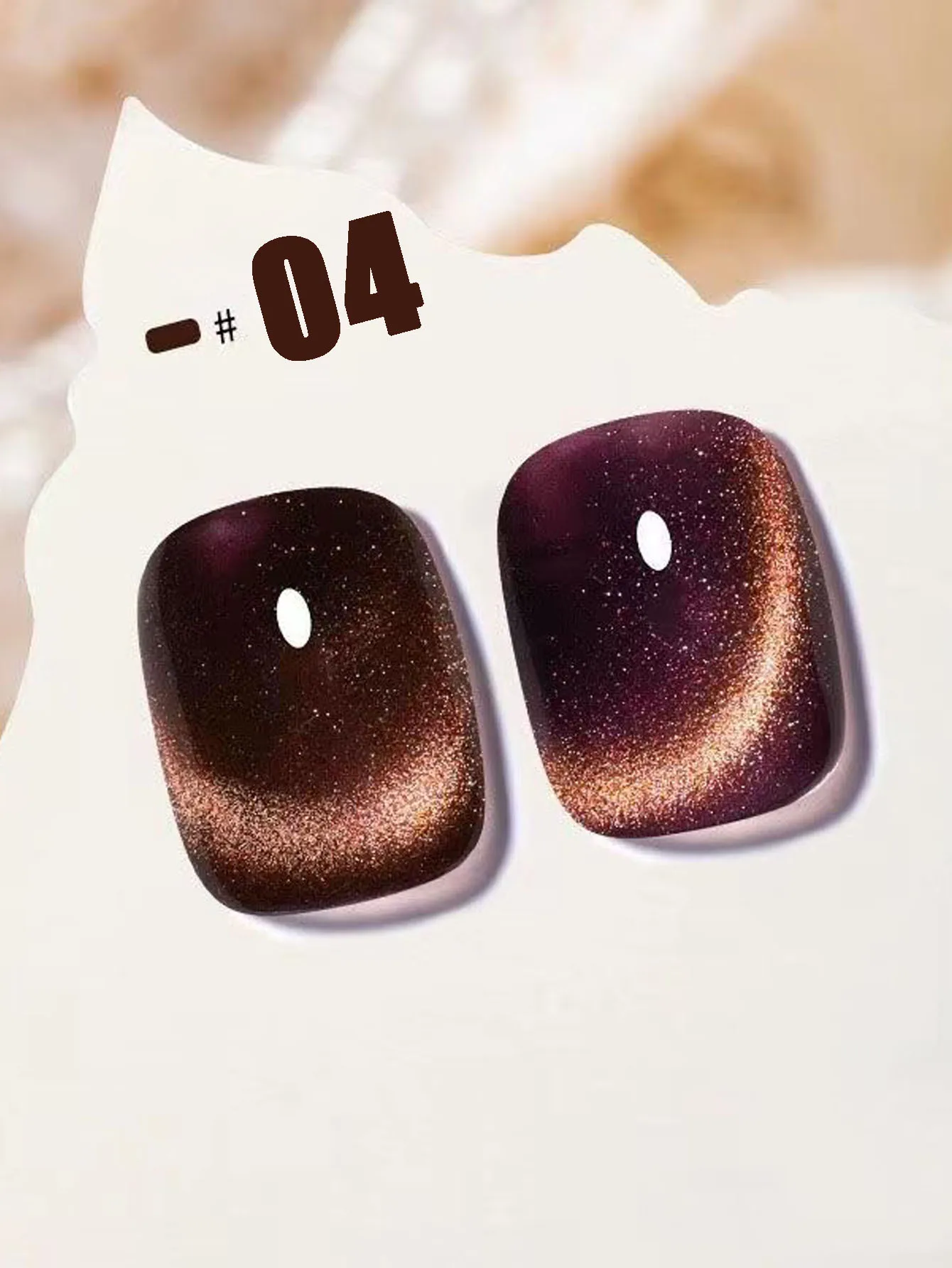 12ML1PCS سبج الذهب كريستال القط العين هلام مسمار البولندية الخريف مبيعا أسود براون اللون 2025 جديد كل مباراة القط المغناطيسي هلام #6