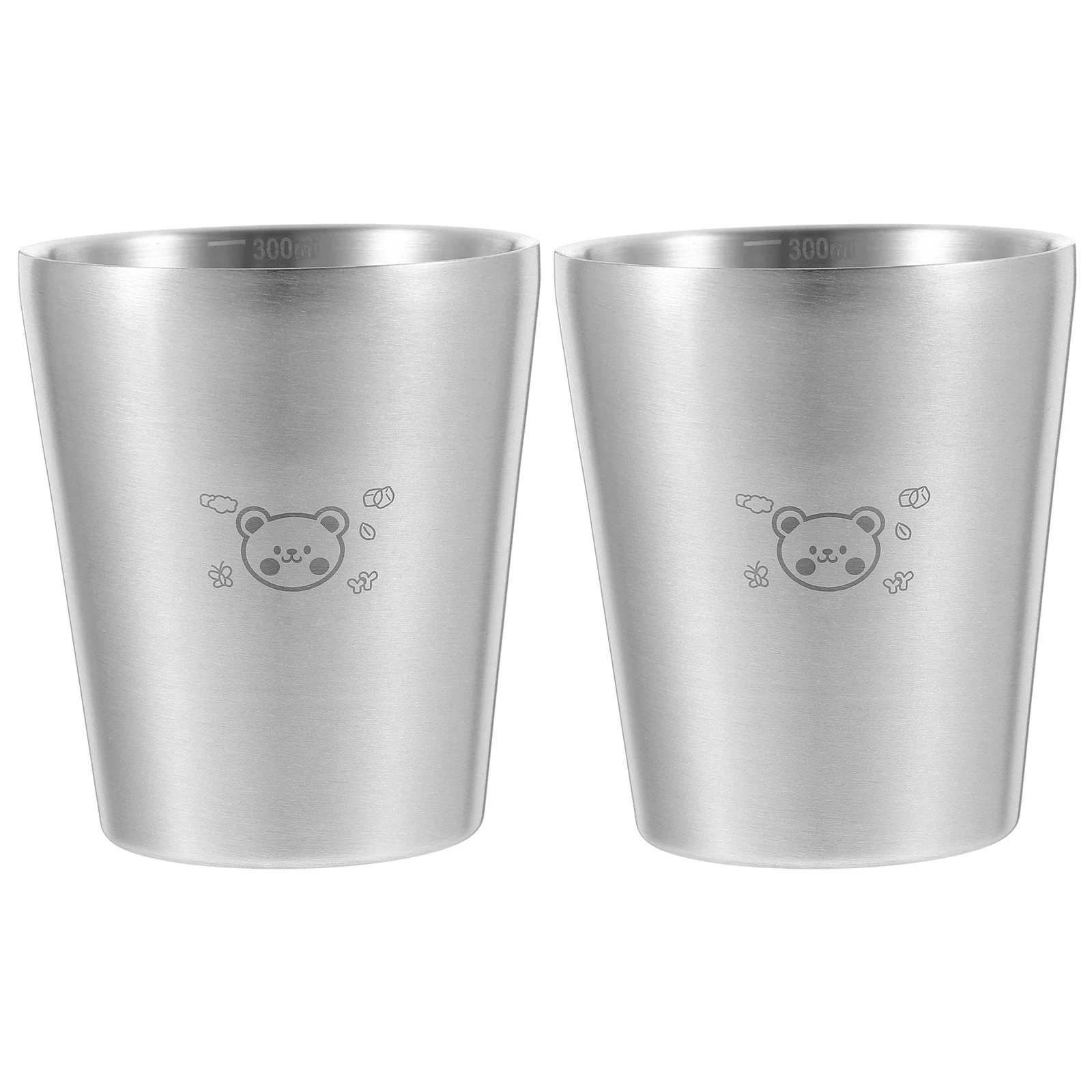

2Pcs Small Layer Cup Exquisite Craftsmanship Double Walled Beer Wine Cups for Home Office Party Reusable Cold Hot