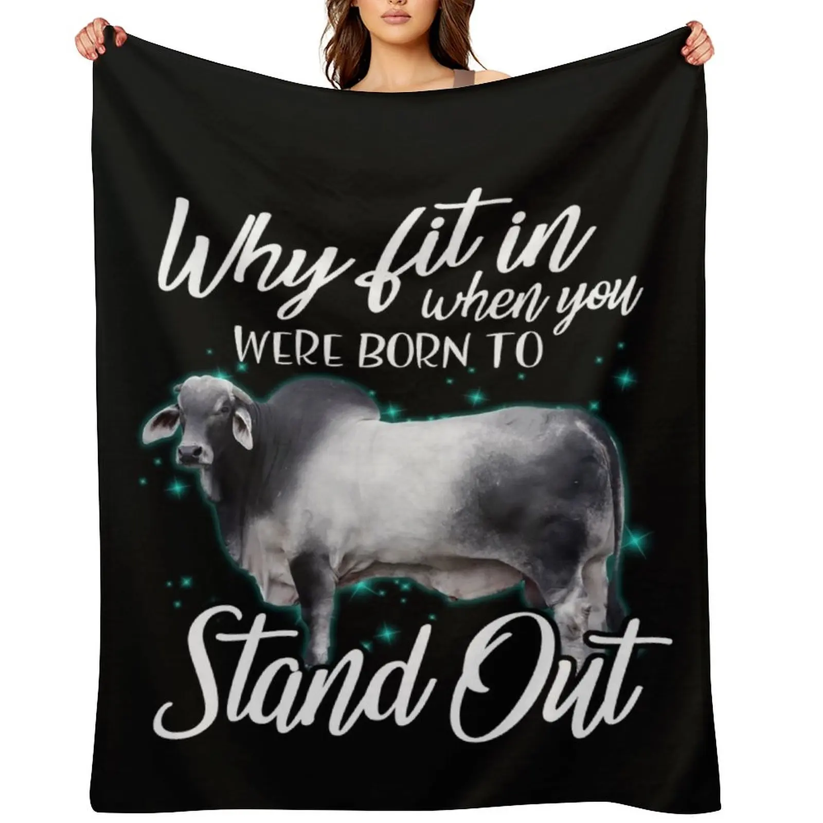 لماذا تناسب عندما ولدت في الوقوف الماشية براهمية رمي بطانية الفانيلا النسيج السرير يغطي البطانيات الفاخرة St خمر