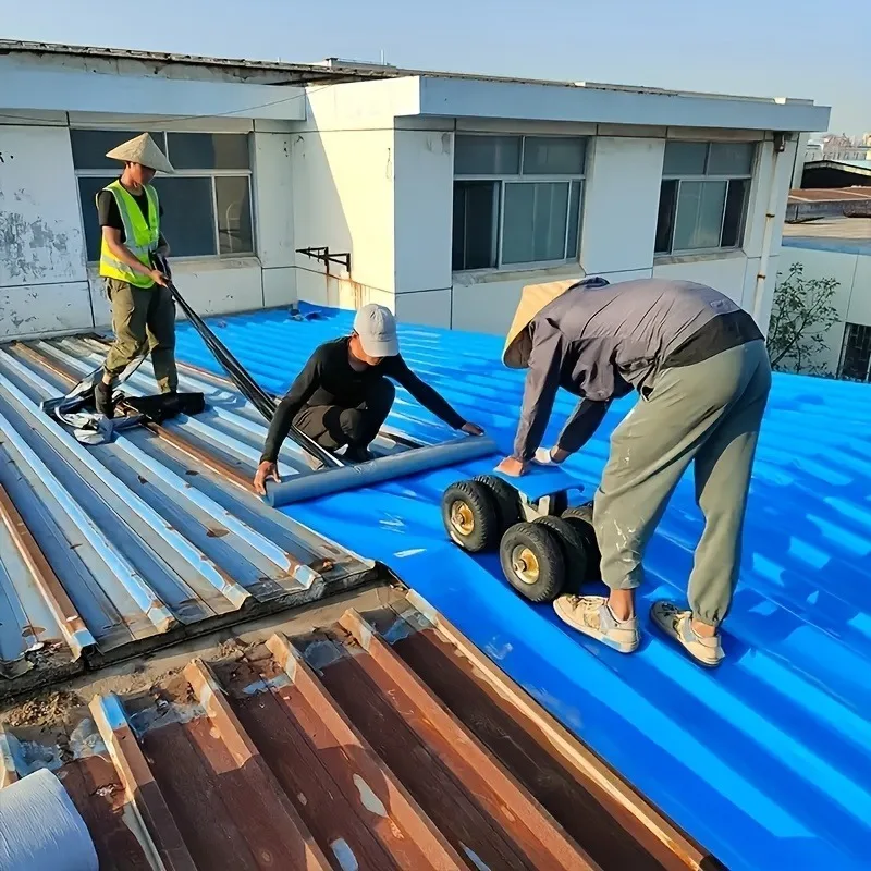 50cmx5m Large Industrial Waterproof Roof Tape Blue/Red/Gray Roof Waterproofing Material for Metal Surfaces Iron Sheets and Roofs