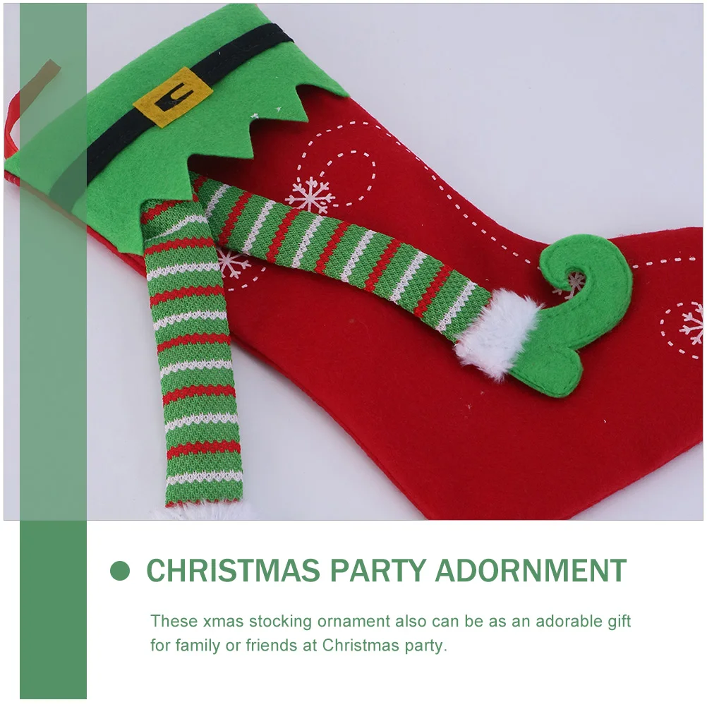 

2 Pcs Christmas Stockings for Kids Ornaments Holiday Bag Socks Decoration Child