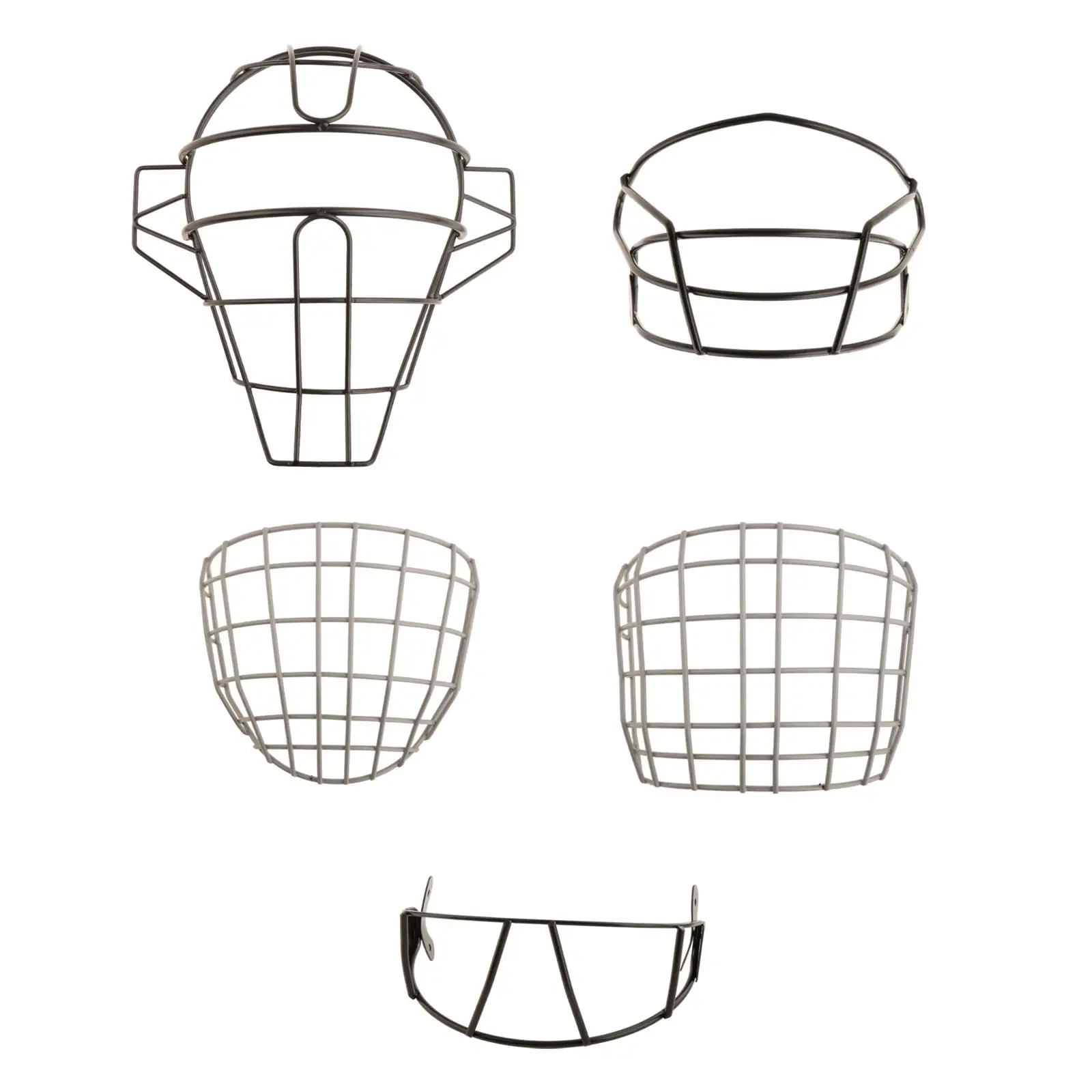 Baseball Softball Headgear Wire Face Guard Lightweight Metal Mask for Catcher Batting Protection