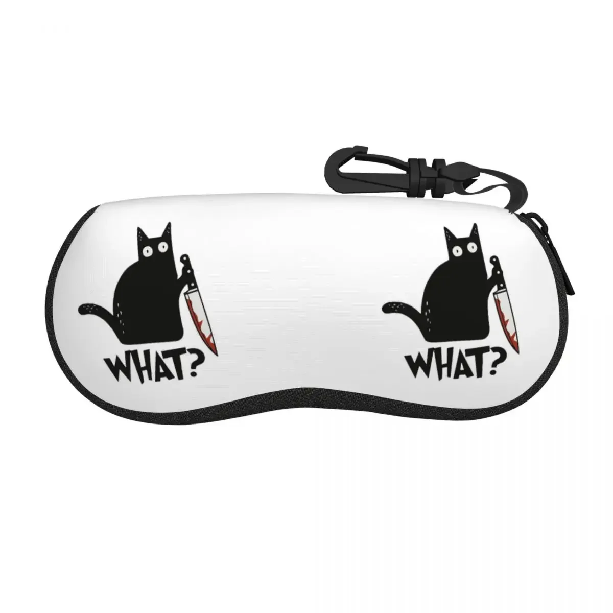 Cat What Murderous With Knife Shell Glasses Case Protective Sunglasses Box Women Men Soft Eyeglasses Bag Pouch