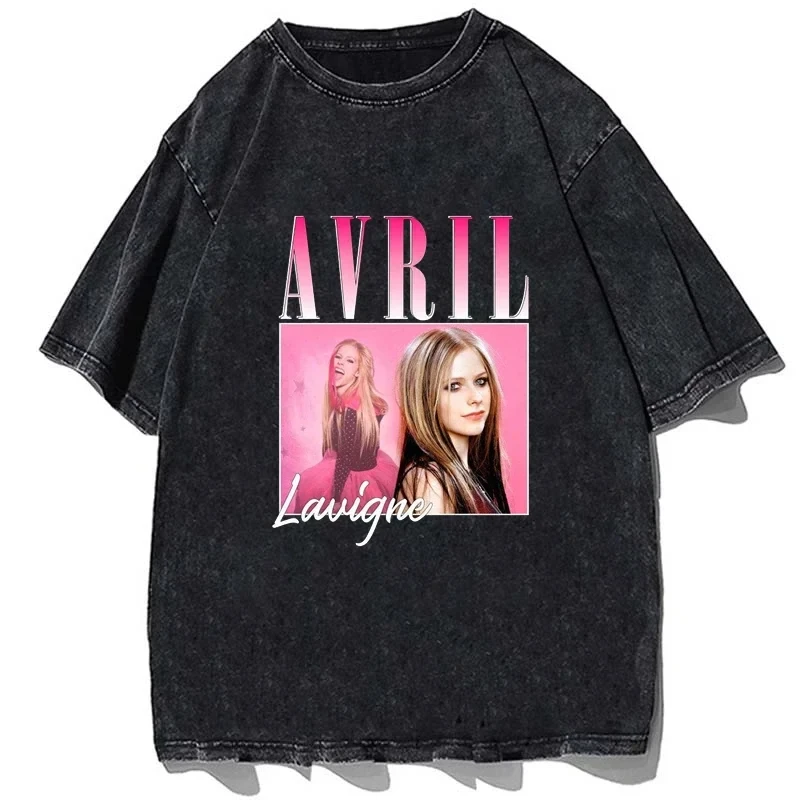 Singer Avril Lavigne Graphic Printed T-shirt Hip Hop Classic Harajuku Patten Tees Fashion Summer Cotton Men Casual Oversized Top