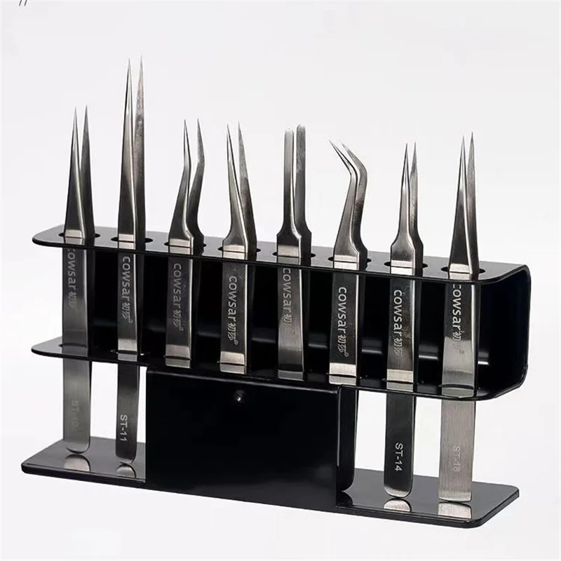 8 Gaten Wimpers Pincet Display Rack Pincet Wimper Extensions Opbergrek Wenkbrauw Pincet Opbergdoos Acryl Pincet Rek