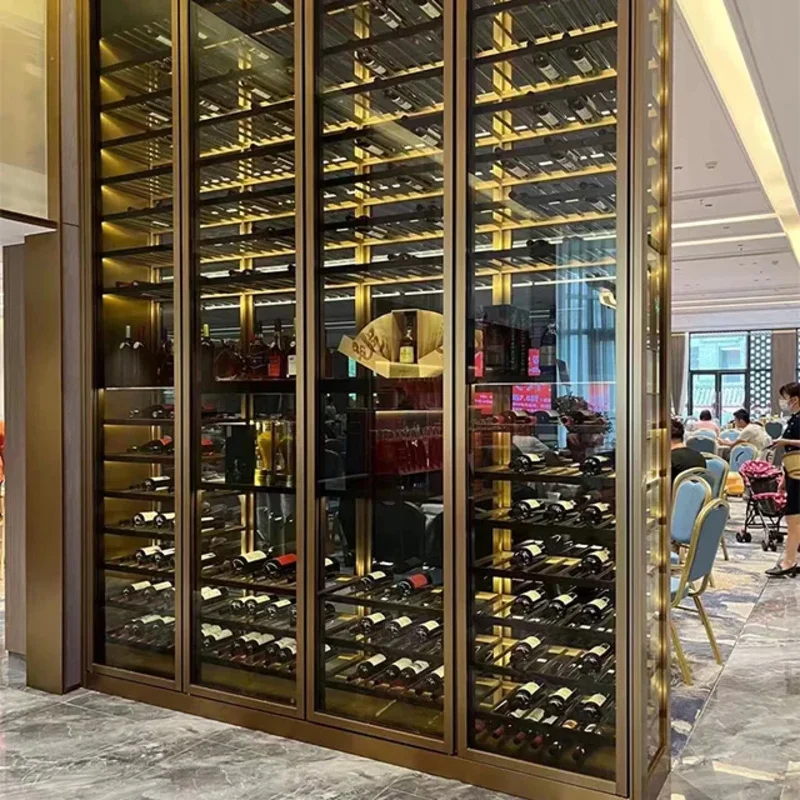 

Customize.Modern Minimalist Style Living Room Stainless Steel Thermostat Wine Cabinet Wine Cellar