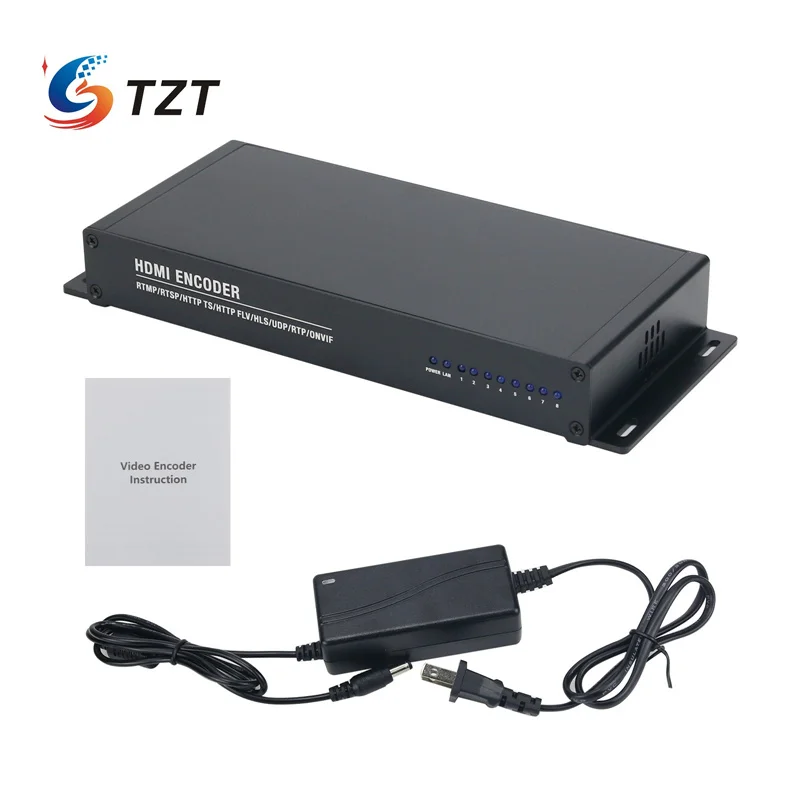 

8-канальный HDMI-совместимый кодер TZT H265 H264, видеокарта-кодер для RTMP/RTSP/HTTP TS/HTTP FLV/HLS/UDP/RTP/ONVIF