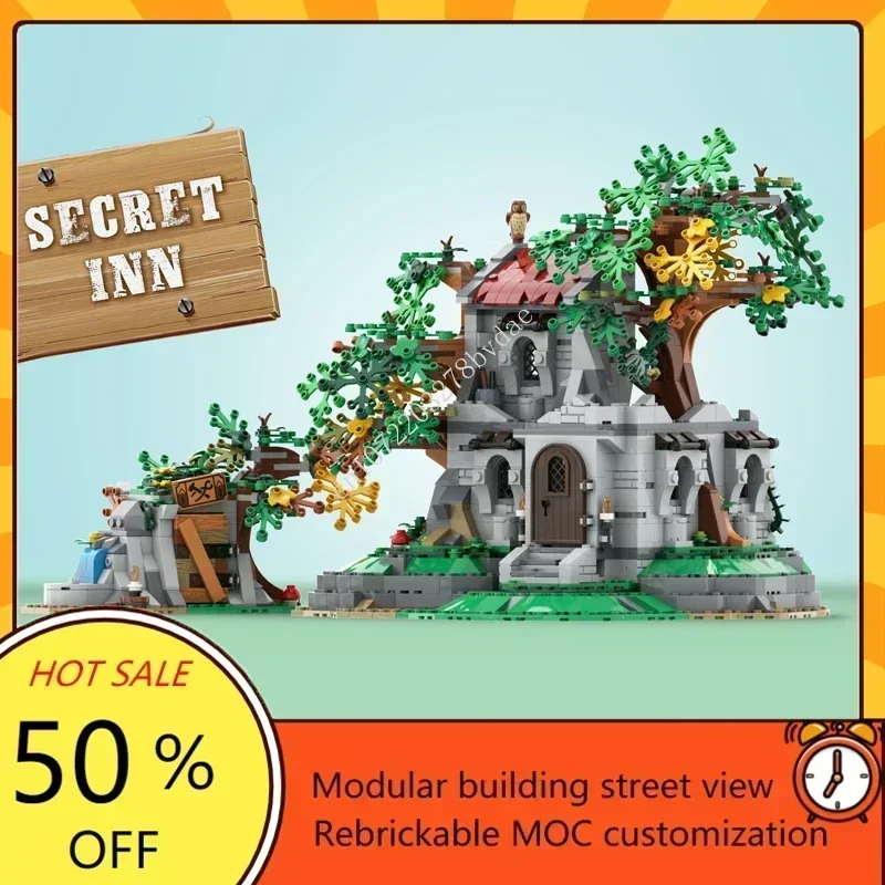 

1751PCS MOC Medieval Castle The Secret Inn Forest Castle Model Building Blocks Technology Bricks DIY Creative Assembly Toys Gift