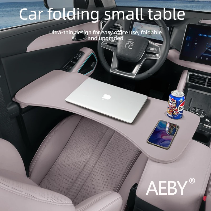 For BYD ATTO 3 2025 Folding table with cup holder,Multifunctional laptop table,Car small table,Portable,laptop tray,organizer