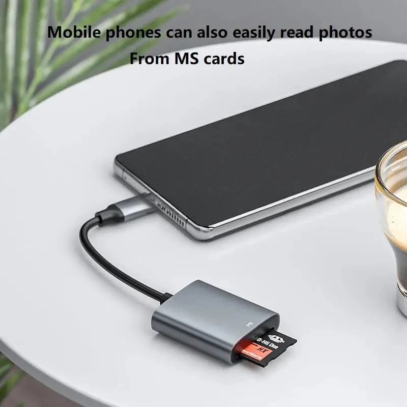Memory Stick Card Reader USB C to MS Card Reader for iPhone MS PRO/MS DUO Adapter Compatible with iPhone 15/MacBook Pro/Air 2023