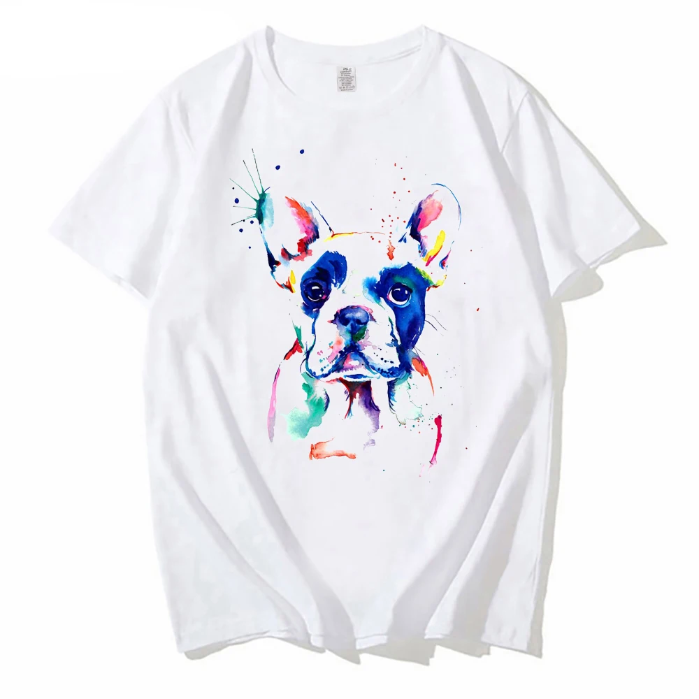 Summer Fashion Men's oversized Tshirt Dog lovers French Bulldog print Plus Size T-Shirt Casual Streetwear big tall Top Tee Male