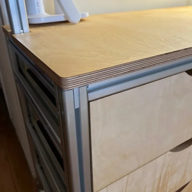 Aluminum profile household drawer writing table bookshelf marine board computer desk multi-functional