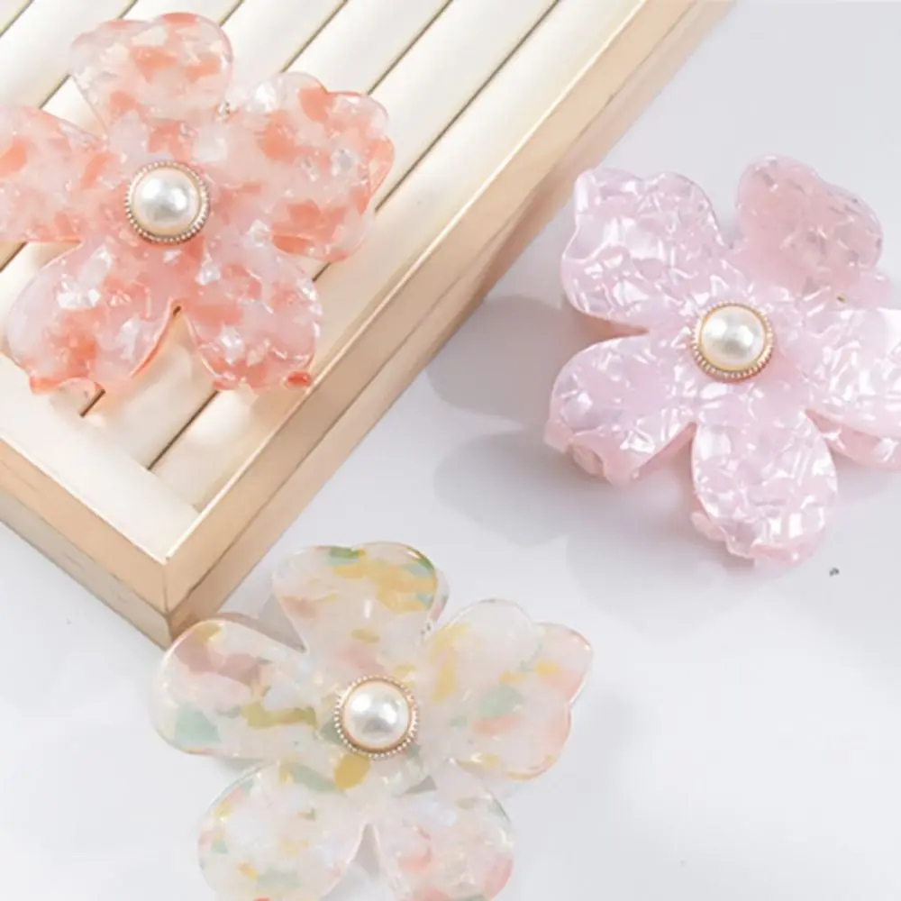 Vintage Perle Krabben Clip exquisiten Schmuck rutsch feste Blume Haar Klaue Französisch elegante Blumen Haars pange Sommer