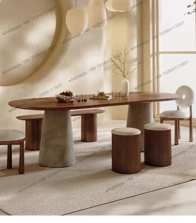 FG   Mobile Kitchen Dining Table Restaurant Wood Chairs Modern Luxury Dining Table Designer Mesas De Comedor Living Room Furni