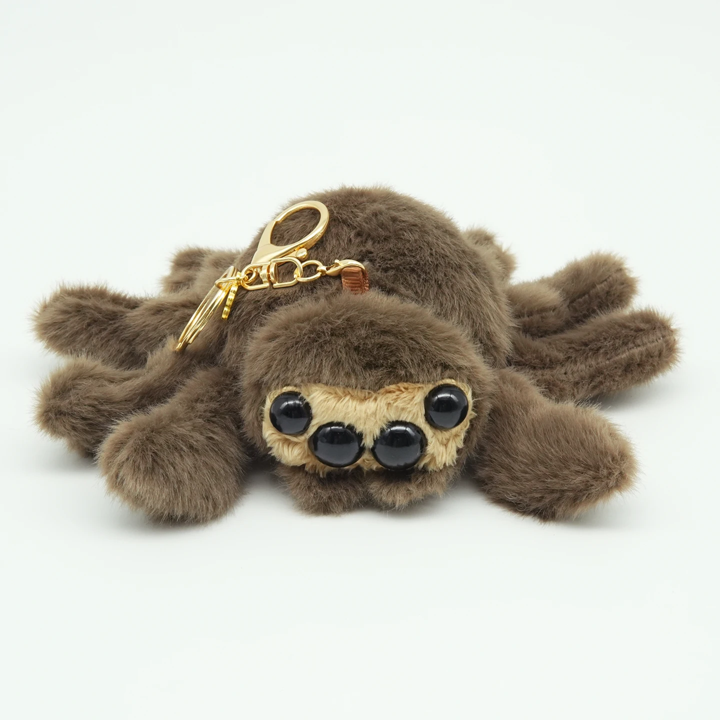 TreasuringU Braune Spinnen-Plüschtiere Niedliche Kleine Spinnen Stoffpuppe Cartoon-Tiere Plüsch-Schlüsselanhänger Kinder Halloween Geschenke – Detail 9
