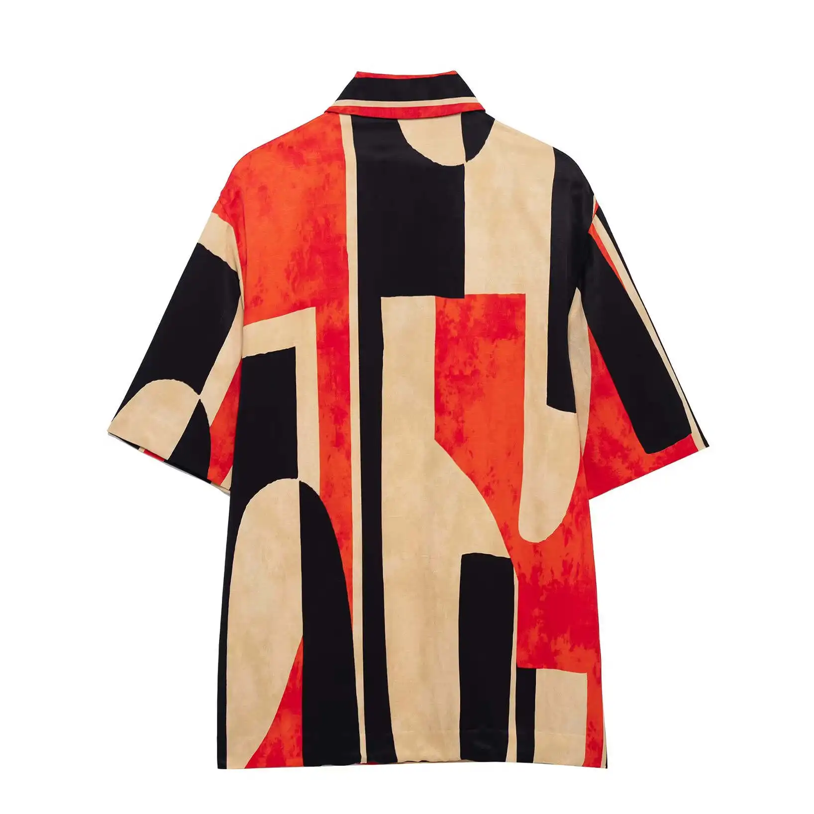 

ZBZR Spring New Women's Faion ort Sve Turn-down Collar irt Pants Set 2428086 2379086 Polyester Fiber Long Pants