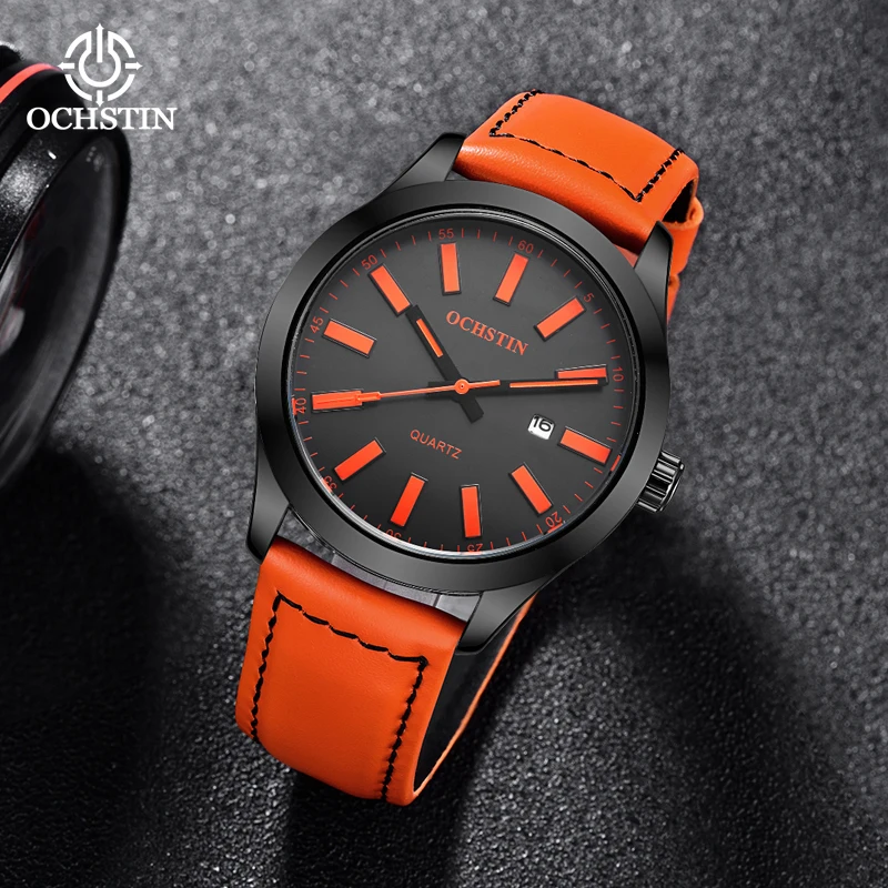 Ochstin-reloj deportivo de lujo para hombre, cronógrafo de pulsera de cuarzo, con fecha, resistente al agua, 2024