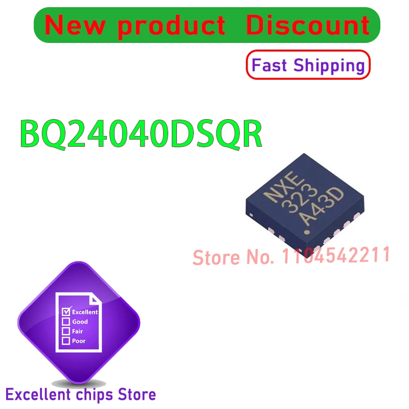 10 قطعة ~ 500 قطعة/الوحدة BQ24040DSQR NXE SON10 جديد الأصلي