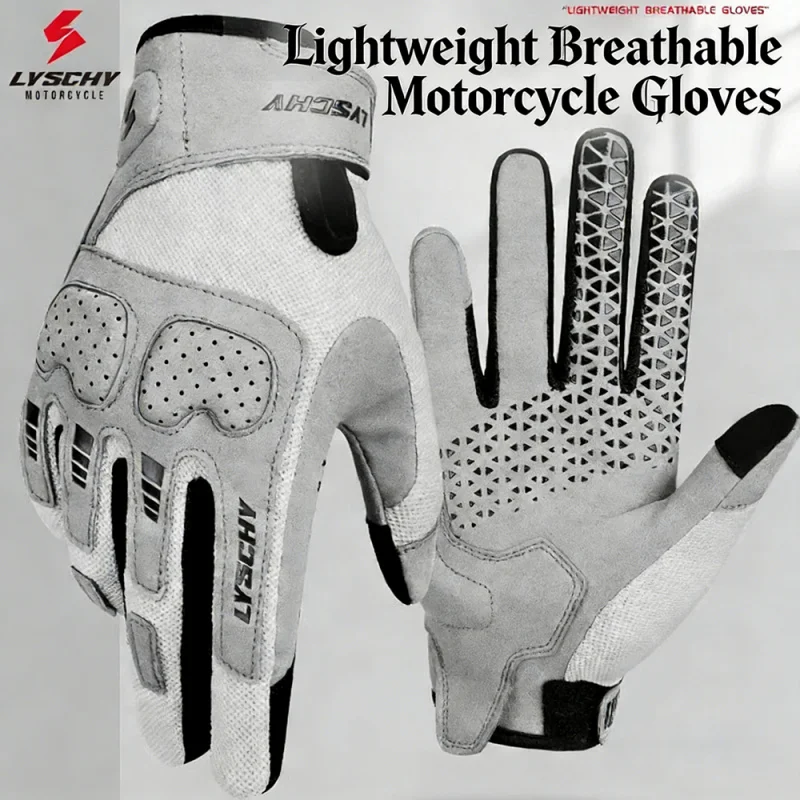 Men Women Motorcycles Motocross Riding Motorbike Gloves Moto gp LYSCHY Breathable Anti-slip Touch Summer Motorcycle Guantes