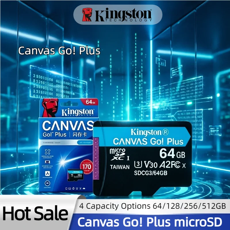 キングストン-256gb-canvas-go-plus-microsdカード-200mb-s-a2-u3-v30-class10-ドローン、スマートフォン、4kビデオ、pro-max対応-新コアスピード