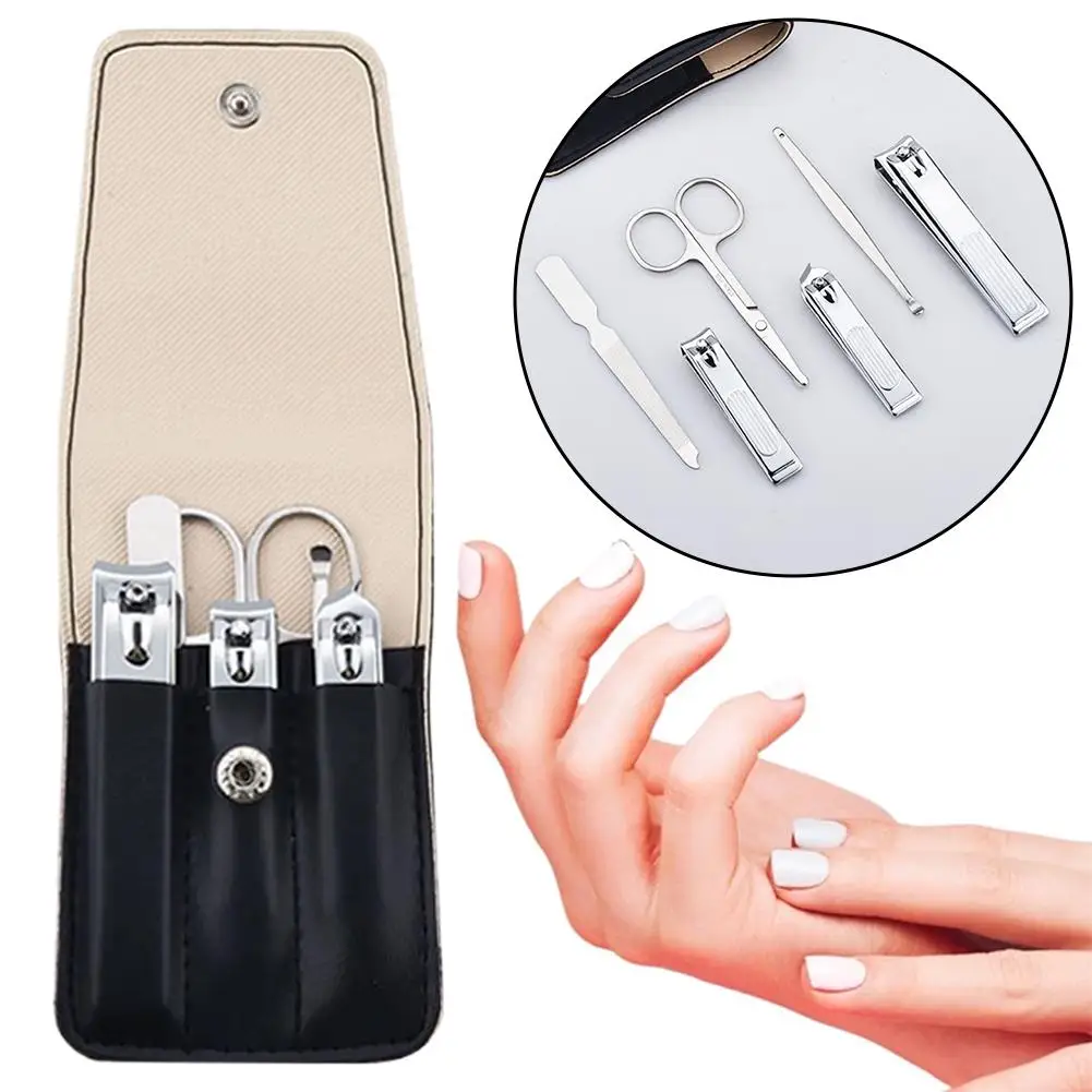 Ensemble de ciseaux à ongles ménagers haut de gamme hommes et femmes coupe-ongles spéciaux manucure outils de beauté 6 pièces portables ménage