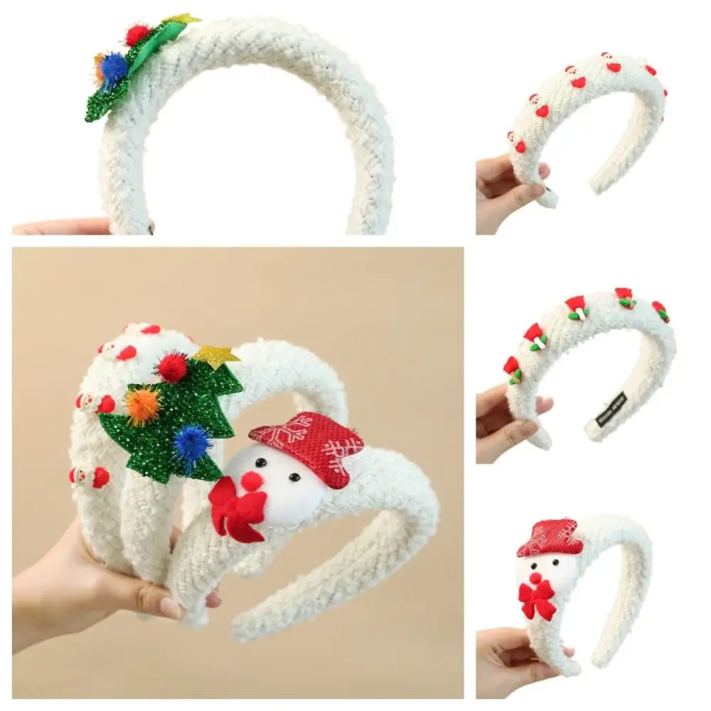 Creative Hair Accessories Christmas Headband Merry Chritmas Hairband Santa Claus Hair Hoop Xmas Headpiece Antler Hair Hoop Party