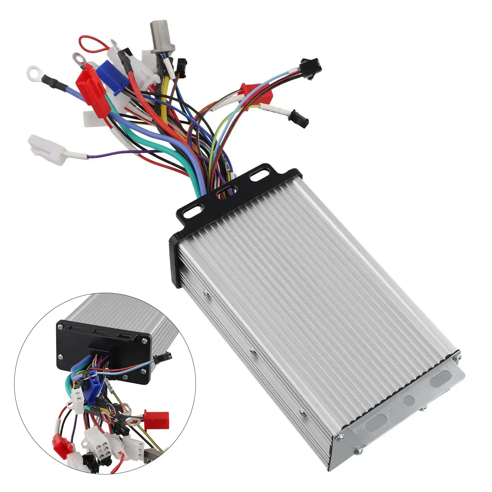 

500W/600W/800W Brushless Motor Controller For 24V-60V Electric Bicycles Intelligent Dual-Mode For 2 & 3 Wheel E-bike Accessories