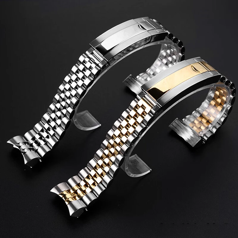 21mm 22mm high-quality steel strap for Tudor Biwan 41mm dial M7941A five steel strap with curved mouth metal wristband for men