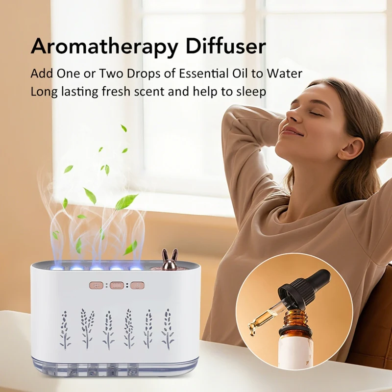 700ml Air Humidifier USB Essential Oil Diffuser Aromatherapy Mist Maker Humidifier for Car Home Bedroom with Timer Retail