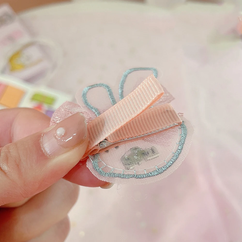 Cute Pink Baby Hair Clip Hand Woven Bowknot Baby Hairpin 3D Cartoon Crown Side Clip Children's Hair Accessories - Image 3