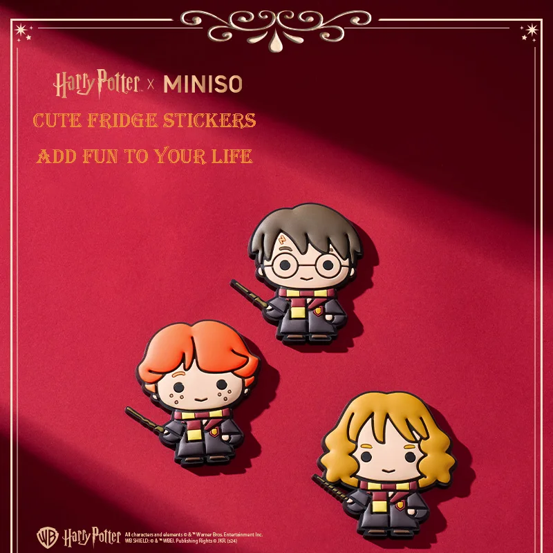 MINISO Harry Potter series of PVC refrigerator stickers magnetic peripheral decoration cute gift