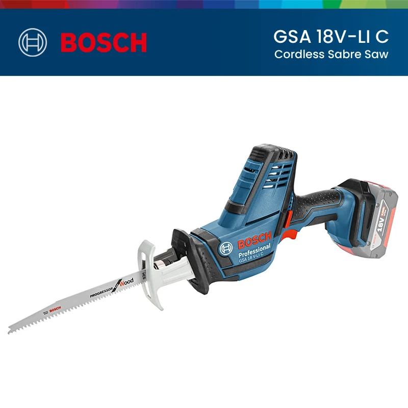 

Пила Bosch GSA 18V-Li C ручная многофункциональная, Сабельная лопастная пила высокой мощности для резки металла