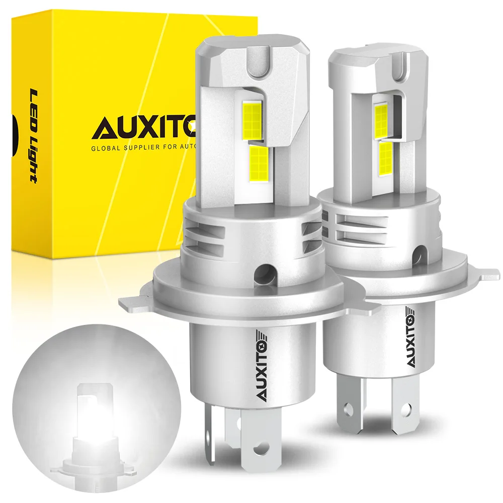 

AUXITO 2Pcs 20000LM H4 LED Lamp High Power 9003 HB2 LED Hi/Lo Beam Headlight Bulb Car Motorcycle Headlamp Fanless CSP Chip 12V
