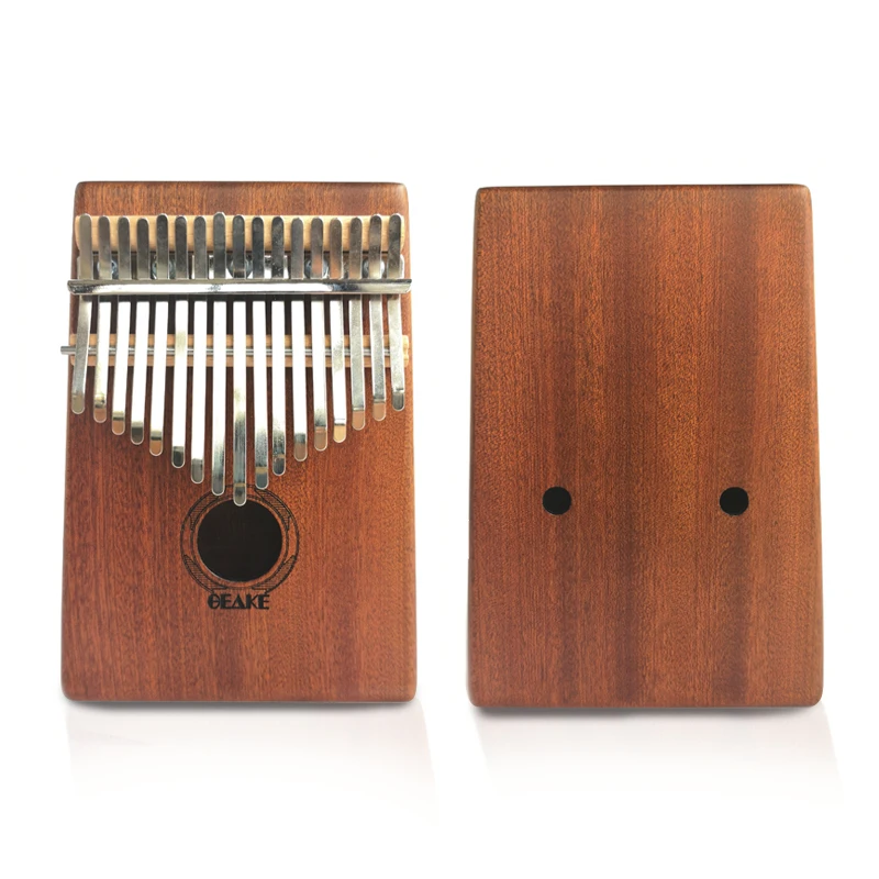 Kalimba Thumb Piano Solid Mahogany Body Portable Mbira Finger Percussion Instrument for Adults & Beginners Home Learning
