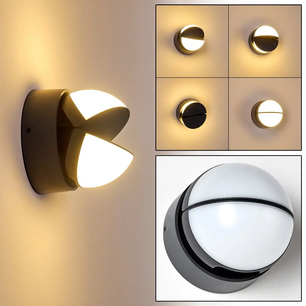 

13w Round Outdoor Wall Light IP65 Waterproof 2 Lightheads Wall Sconce Hallway Adjustable Led Wall Lamp