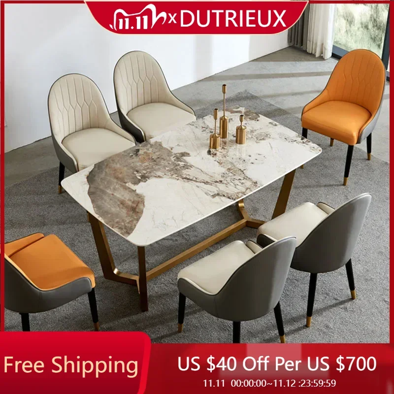 Balcony Breakfast Dining Table Relaxing Design Chairs Gold Dining Table Elegant Island Muebles Para El Hogar Home Furniture