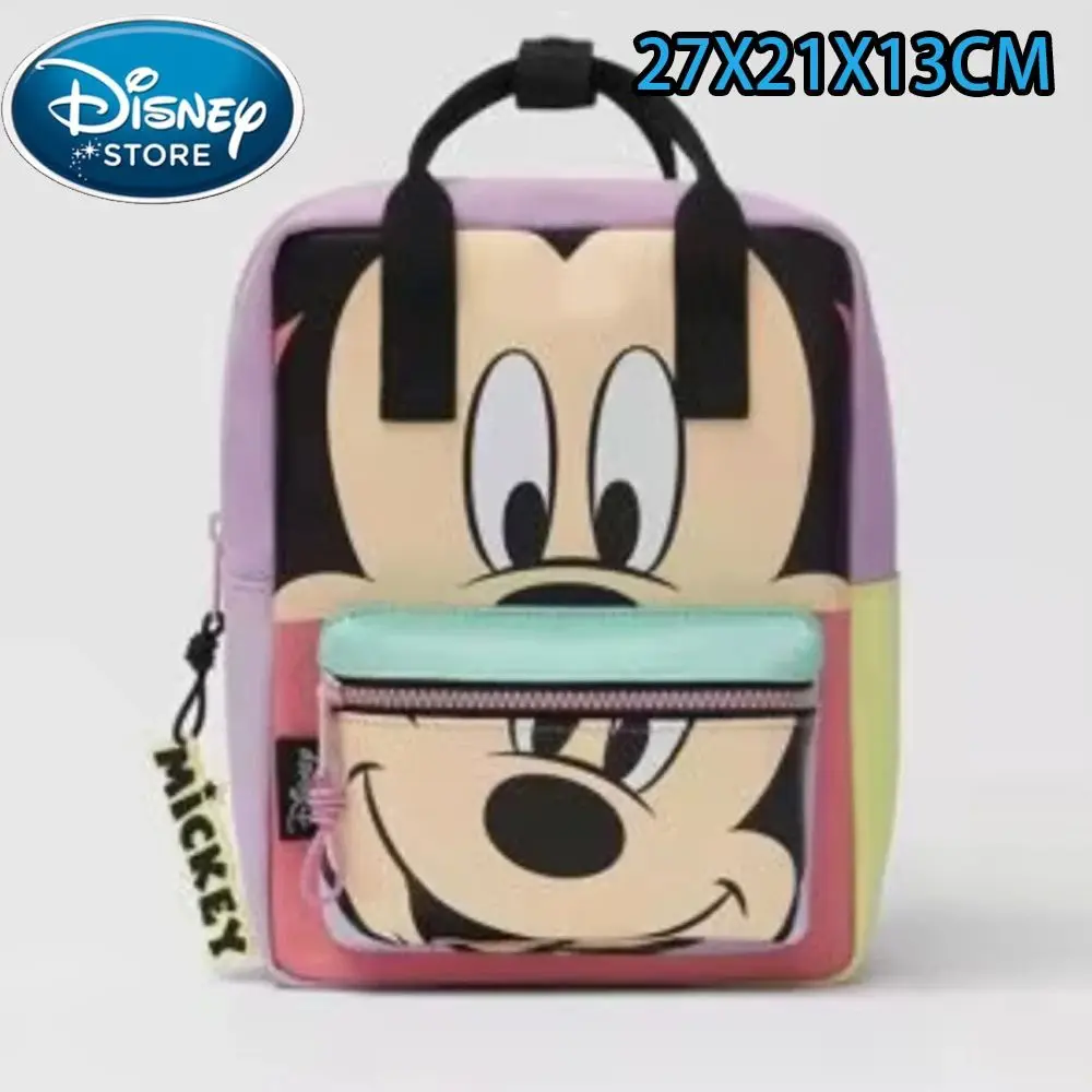 Disney Cartoon Backpack Women\'s Mickey Mouse Donald Duck Pattern Student School Bag Large Capacity Backpack Girls Shoulder Bag