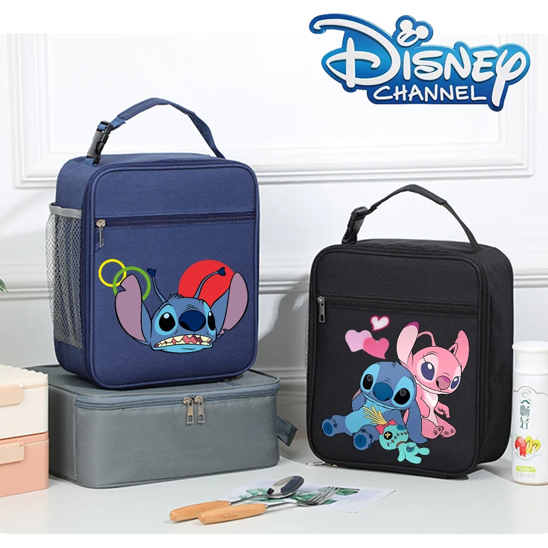 Disney Lilo & stitch Lunch Bag isolamento Bento pasto Pack Foil Rice Bag scatola termica Office Cooler Handbag Organizer custodia isolata