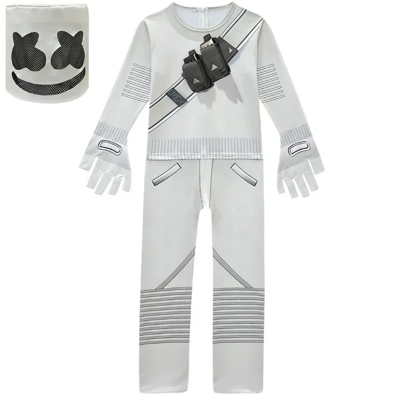New 2025 DJ Costumes Jumpsuits Kids Clown Clothes Halloween Christmas Costume Party Game Cosplay LED Hea ★ ★ ★ jj.