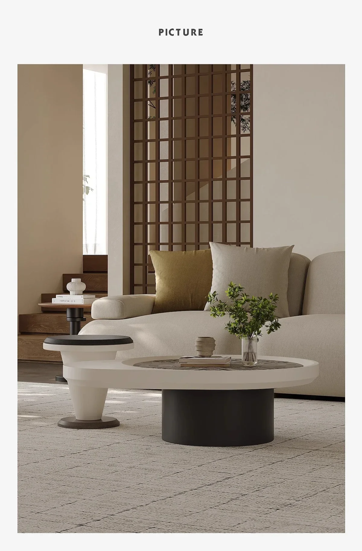 โต๊ะกาแฟทรงพิเศษทันสมัยเรียบง่ายสำหรับห้องนั่งเล่น ดีไซน์อิตาลี สร้างสรรค์ ชุดโต๊ะกาแฟ