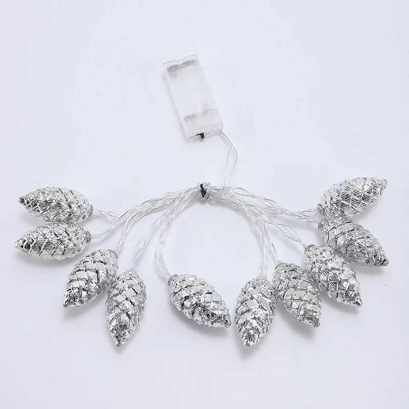 Snow Pattern Pinecone Lamp String Led Pinecone Fairy Tale Lamp Christmas Decoration Pendant Photo Props Flashing Lamp String