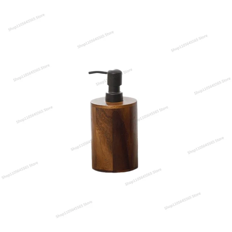 For solid wood press lotion bottle solid wood sub-packaging empty bottle light luxury hand sanitizer body wash shampoo jar