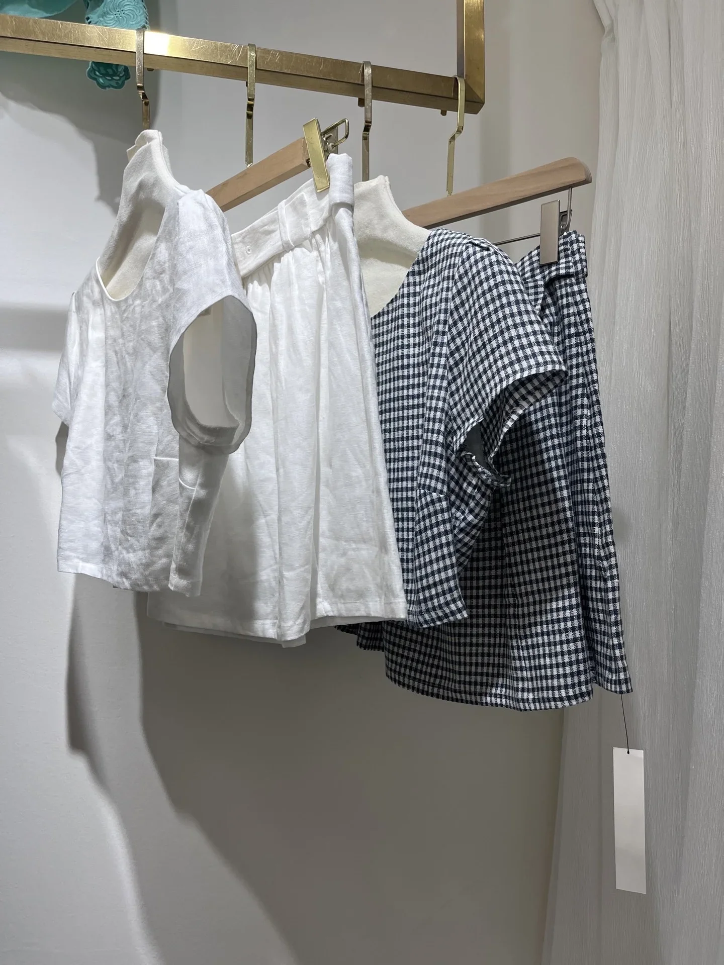 

Women Linen Set Round Neck Short Sleeve T-Shirt + High Waist A-Line Mini Skirt Casual Female Suits