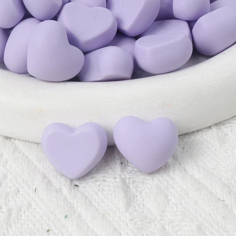 10/100pcs Resin Accessories Love Heart Frosted DIY Hairpin Keychain Pendant Handicrafts Patch Handmade Materials