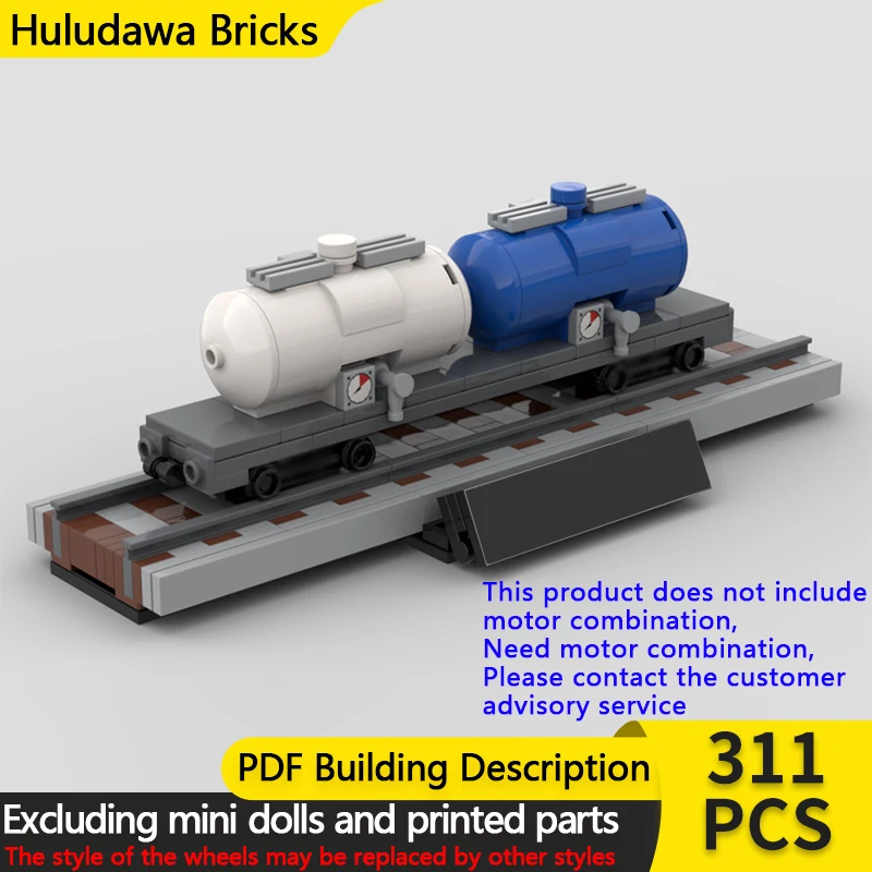 

Модель городской автомобиль MOC, строительные кирпичи, железная дорога, двойной танк, универсал, модульные технологии, подарки, праздник, сборка, детские игрушки, костюм