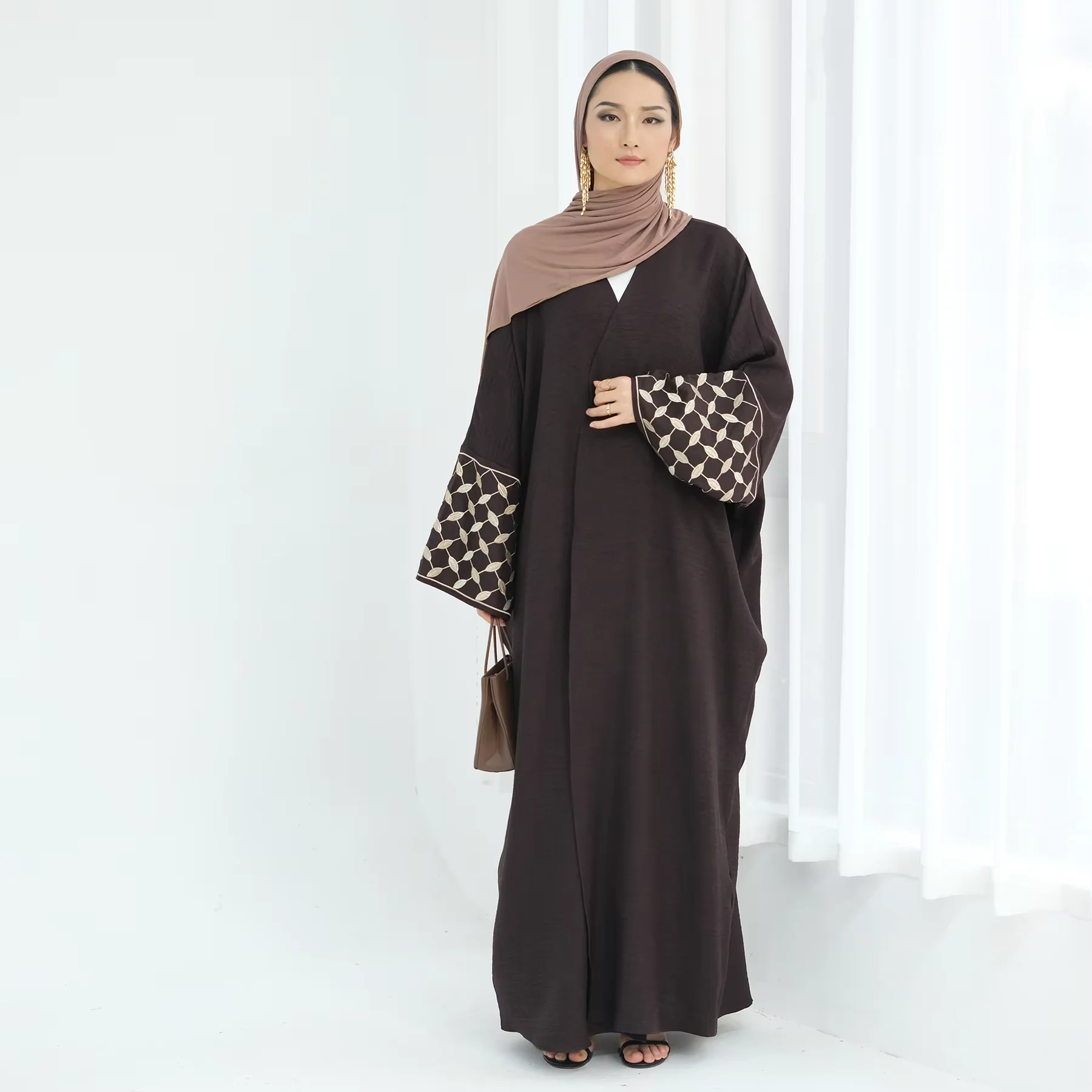 Embroidery Open Abayas for Women Muslim Kimono Jalabiya Turkey Dress Dubai Robe Eid Djellaba Ramadan Kebaya Caftan Marocain Gown