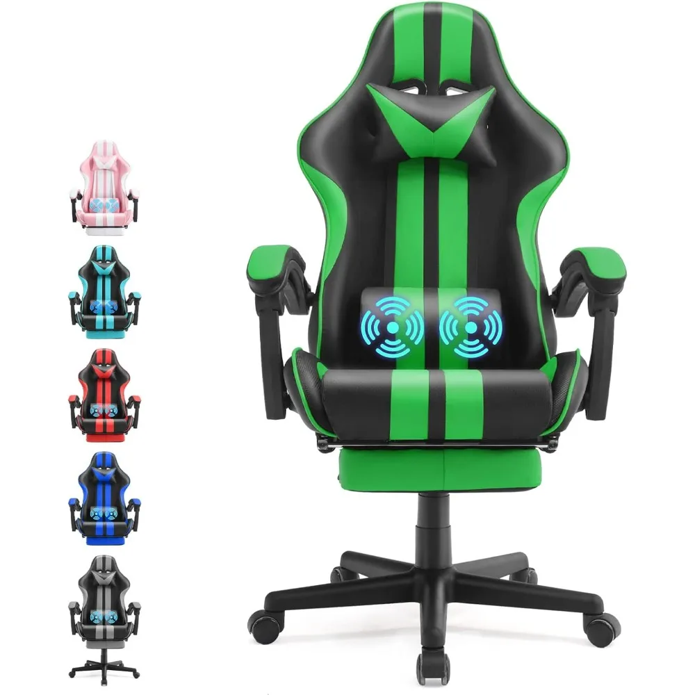 E-Sports Chair, Gaming Chair,Racing Office Computer Game Chair,Ergonomic Gaming Chair,Racing Style with Headrest/Lumbar Pillow