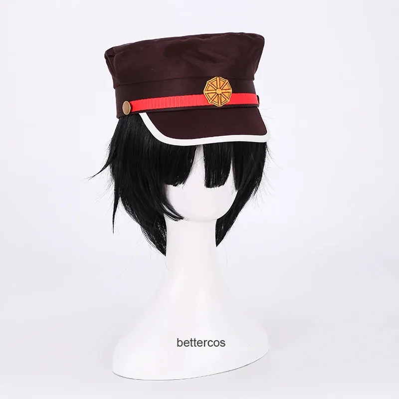 

Candy 2025Anime Jibaku Shounen Hanako kun парики черный короткий термостойкий парик из синтетических волос Yugi Amane Cap косплей Acce